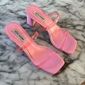 Pink Steve Madden strappy heels